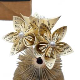 Song Lyric Flower Vase - Personalised Wedding Vow 1st Anniversary Paper Gift 4Th - thumbnail 2