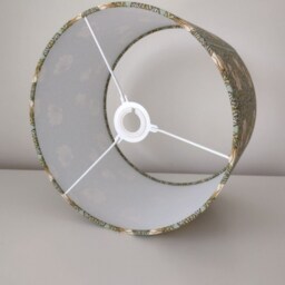 William Morris Lampshade Handmade in Pimpernel Green Cream Fabric - thumbnail 3
