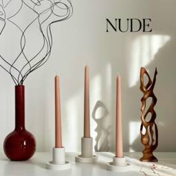 Handmade Narrow Taper Candle Pastel Soy Wax Dinner Candle - thumbnail 3