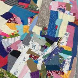 Indian Handmade Vintage Kantha Quilt Reversible Patchwork Block Print Cotton Bedspread - thumbnail 2
