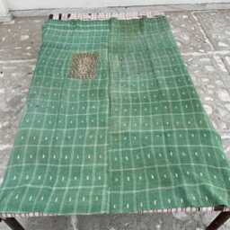 Indian Handmade Vintage Kantha Quilt Reversible Patchwork Block Print Cotton Bedspread - thumbnail 4