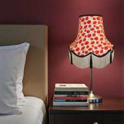 Red Poppies Floral Fabric Lampshade Handmade For Table & Floor Standard Lamps Bases, Clip On Wall Lights, Ceiling Pendants - thumbnail 2