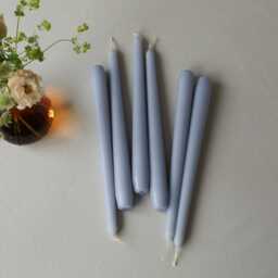 Tall Taper Candles - Wedding Collection Dinner Candle Blue & White Shades Stick Pack Trendy Table - thumbnail 3