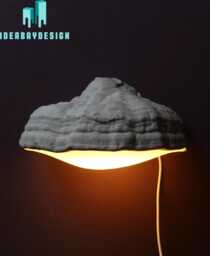 Wall Lamp in The Shape Of A Tinder Fungus - Fomes Fomentarius - thumbnail 1