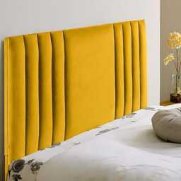 Plush Velvet Wall Mounted Headboard - Tacco Design, UK Sizes - thumbnail 3