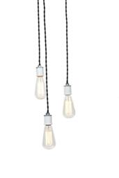Modern Industrial Porcelain Socket 3 Light Chandelier