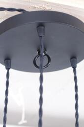 Modern Industrial Porcelain Socket 3 Light Chandelier - thumbnail 4