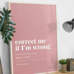 Funny Office Decor - Correct Me If I'm Wrong Customisable Illustration Print Minimalist Home Work From Art - thumbnail 3