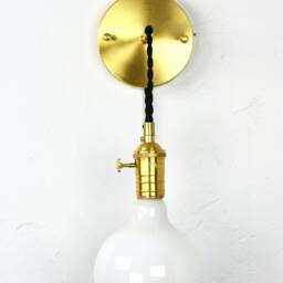 Modern Plug in Adjustable Wall Sconce - Custom Finish Led Or Antique Bulbs Bedroom Lamp Bedside Light - thumbnail 3