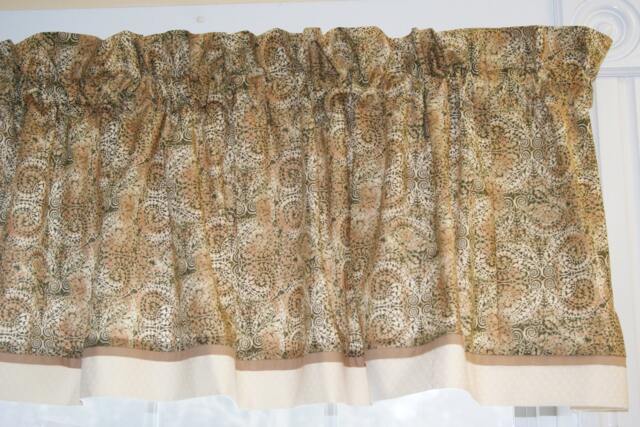 Green Scroll Valance 17x44 - Blank Textiles Toile Print - Handmade Rod Pocket Curtain Topper Dressing Drapes Home D??cor Custom Jobs - image 1