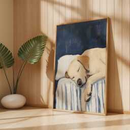 Labrador Wall Art Print Calm Style - Elegant Dog Poster - thumbnail 3