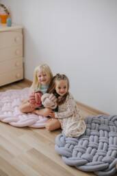 Kids Play Mat Floor Nursery Rug Round Seating - thumbnail 1