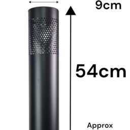 Set Of 4 Solar Post Lights Garden Stake Outdoor Pathway Black Light Decorative - thumbnail 4