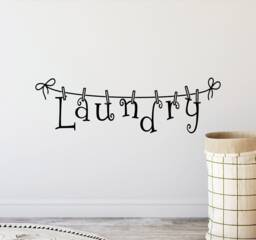 Laundry Wall Decal Room Sign Quote Lettering Bathroom Poster Vinyl Sticker Decor Art Print X256 - thumbnail 1