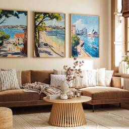 Set Of 3 Sydney Poster, Vintage Art Set, Australia Ocean Beach Wall Art, Australian - thumbnail 3
