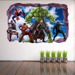 Avengers Superhero Wall Decal Sticker Mural Poster Print Art Iron Man Hulk Captain America Spiderman Thor - thumbnail 3