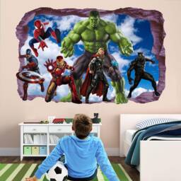 Avengers Superhero Wall Decal Sticker Mural Poster Print Art Iron Man Hulk Captain America Spiderman Thor - thumbnail 2