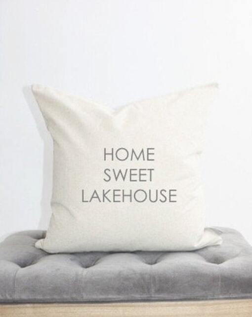 Home Sweet Lake House Pillow Cover, Lakehouse Decor, House, Gift, Cabin Throw Pillow, Housewarming Gift - image 1