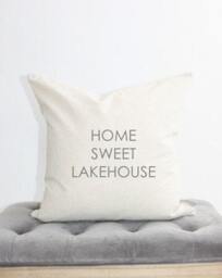 Home Sweet Lake House Pillow Cover, Lakehouse Decor, House, Gift, Cabin Throw Pillow, Housewarming Gift - thumbnail 1