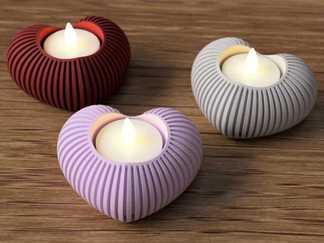Heart Shaped Tea Light Holder - image 1