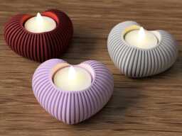 Heart Shaped Tea Light Holder - thumbnail 1