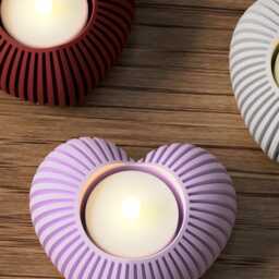 Heart Shaped Tea Light Holder - thumbnail 2