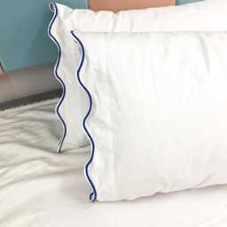 Pushp Linen Pillowcases 100% Cotton Pack Of 2 Pillow Cases With Scalloped Embroidery - thumbnail 2