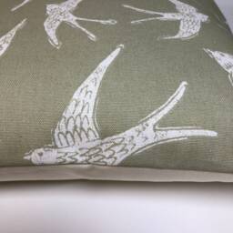 2 X Clarke & Fly Away Sage Green Off-White Cushion Covers - thumbnail 2