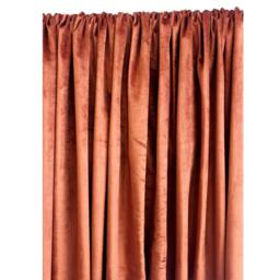 "Rust Velvet Curtain 52""x84" - thumbnail 1