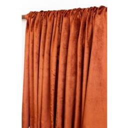 "Rust Velvet Curtain 52""x84" - thumbnail 3