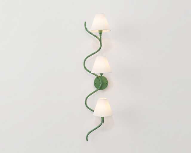 Wall Light - Contemporary Green Spiral Three Sconce, Creative Modern Designer Fixture For Stylish Interior Spaces - image 1