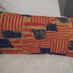 12 X 24 Flag Burlap Lumbar Pillow Cover.flags.patriotic.red.natural..americana. America. July 4Th.pillowcover.slipcovers - thumbnail 2