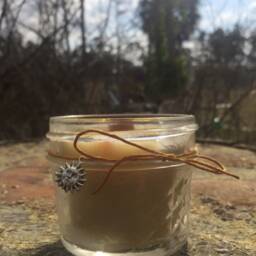 Golden Rays Beeswax Candle Lemon, Orange, Rosemary, Sun Charm - thumbnail 2