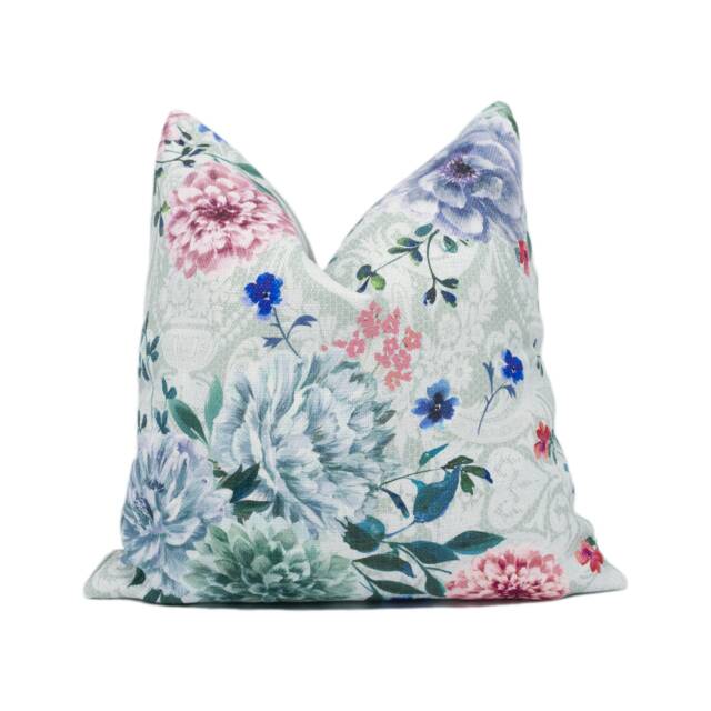 Osborne & Little X Matthew Williamson - Duchess Garden Ice/Blush Violet Chic Modern Floral Cushion Cover Handmade Throw Pillow - image 1