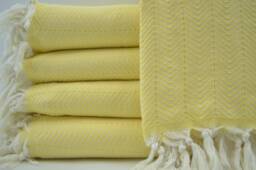 "Bright Yellow Blanket, Bed Cover, Turkish Throw79""x89"