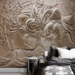 3D Embossed Gypsum Wallpaper Mural, Peel & Stick, Removable Wall Art - thumbnail 2