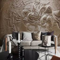 3D Embossed Gypsum Wallpaper Mural, Peel & Stick, Removable Wall Art - thumbnail 3