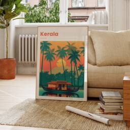 Kerala Print - Asia Travel Poster -Kerala Gift - thumbnail 2