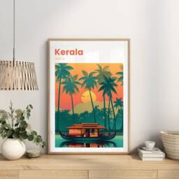 Kerala Print - Asia Travel Poster -Kerala Gift - thumbnail 3