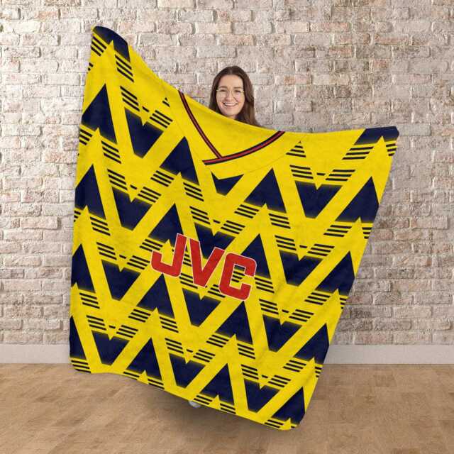 The Gooners - 1992 Away Shirt Personalised Classic Football Retro Fleece Blanket - image 1