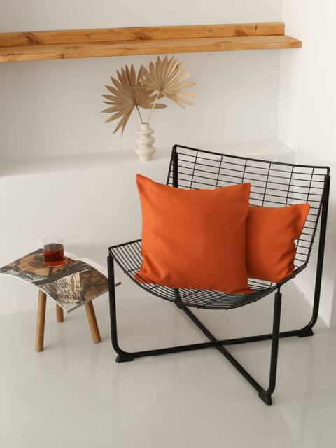 Orange Outdoor Throw Pillow Cover, Any Size High Quality Waterproof & Stainproof Case, Summer Decor, Patio Porch 30x30 - image 1