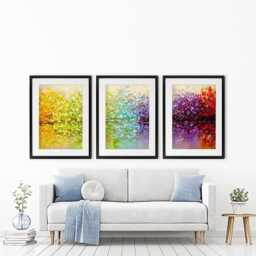 Rainbow Secret Garden Framed Art Print Trio - thumbnail 4