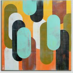 Canvas Art Print - Ready To Hang 80x80 cm Blue, Yellow Colorfast & Fade-Resistant Ink Vibrant Colors Frame Optional - thumbnail 2