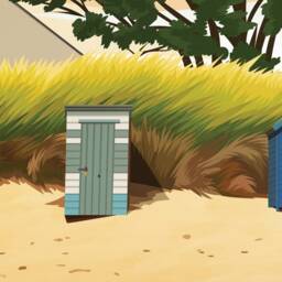 Elie Beach Huts Print - East Neuk Fife Coastal Path Travel Poster & Earlsferry Leven - thumbnail 3