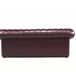 Lounge Sofa Suite Armchair 3 + Low Back Chairs Oxblood Red Real Leather Free Mainland UK Delivery - thumbnail 4