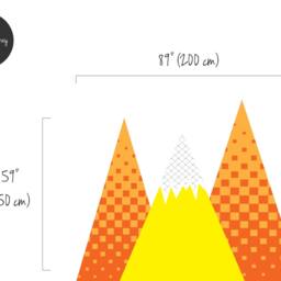 Removable, Self Adhesive Wall Decor For Kids Room, Nurseries, Patterned Mountains Decor, Peel & Stick #59 - thumbnail 2