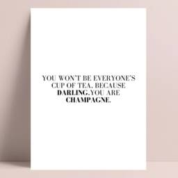 Kitchen Wall Print, Champagne Quote Tea Home Decor, Text Poster, Poster - thumbnail 3