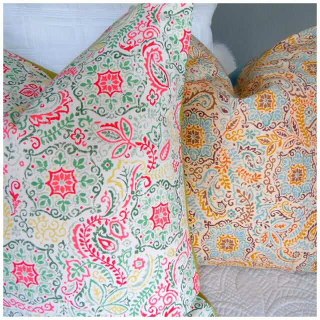 Disk Pattern.spa Blue.browns.adobe.pillow Covers.slipcovers.pillow Case.home Decor.spring Decor. Country Living - image 1