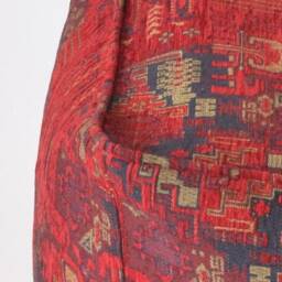 Kilim Pattern Fabric Bean Bag Pouf Cover F02 Turkish Moroccan Tribal Bohemian Square Kilim Rug Poef Puff Footstool - thumbnail 2