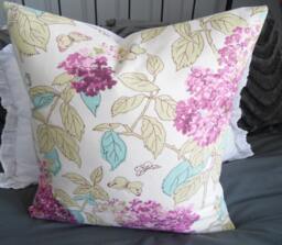 Hydrangea.butterflies.spring Pillows.summer Decor.toss Pillows.floral Pillows.throw Pillows.slipcovers.easter Toss Pillows